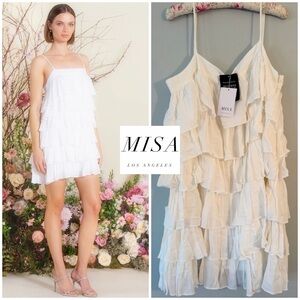 NWT - MISA White Tiered Dress (XL)